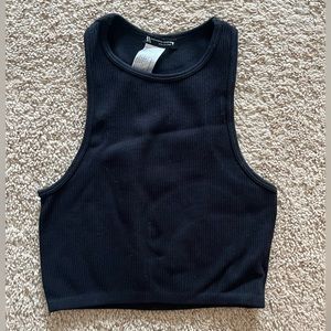 xs, black tank top from zara